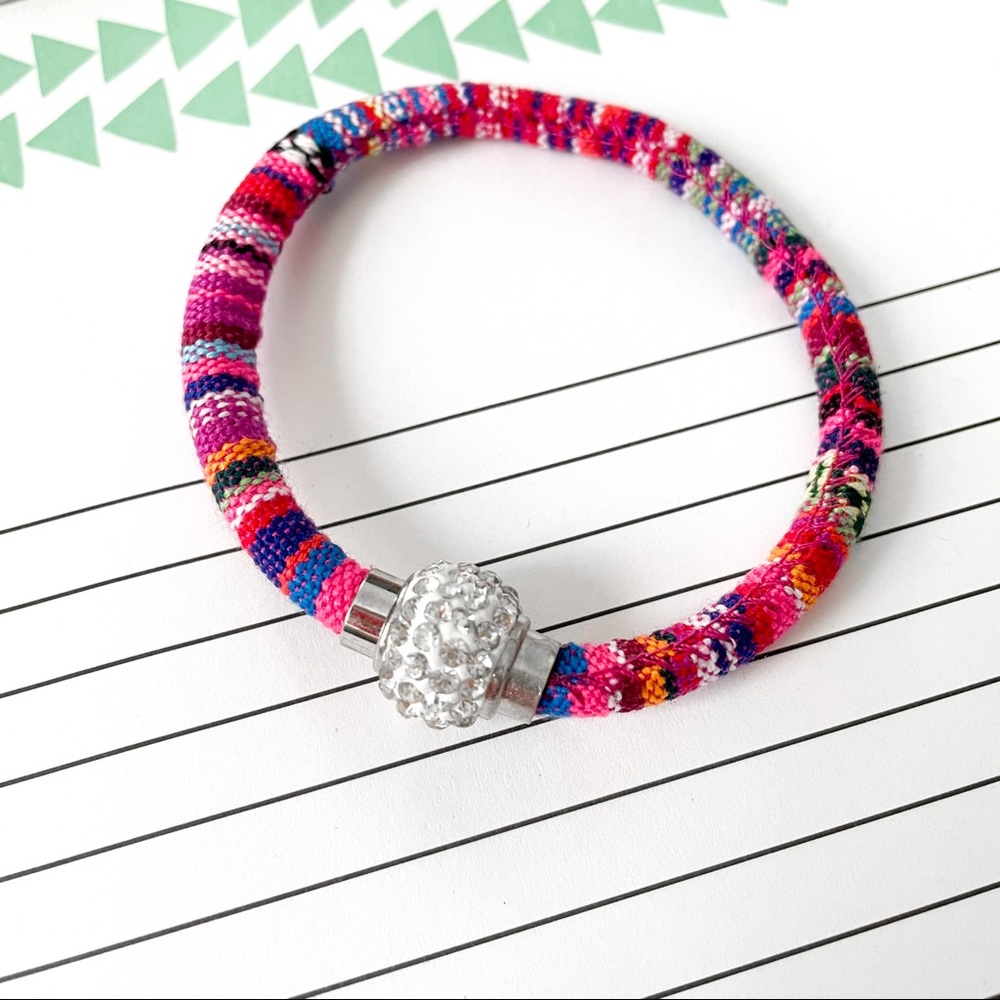 Boho Woven Colorful Magnetic Bracelet